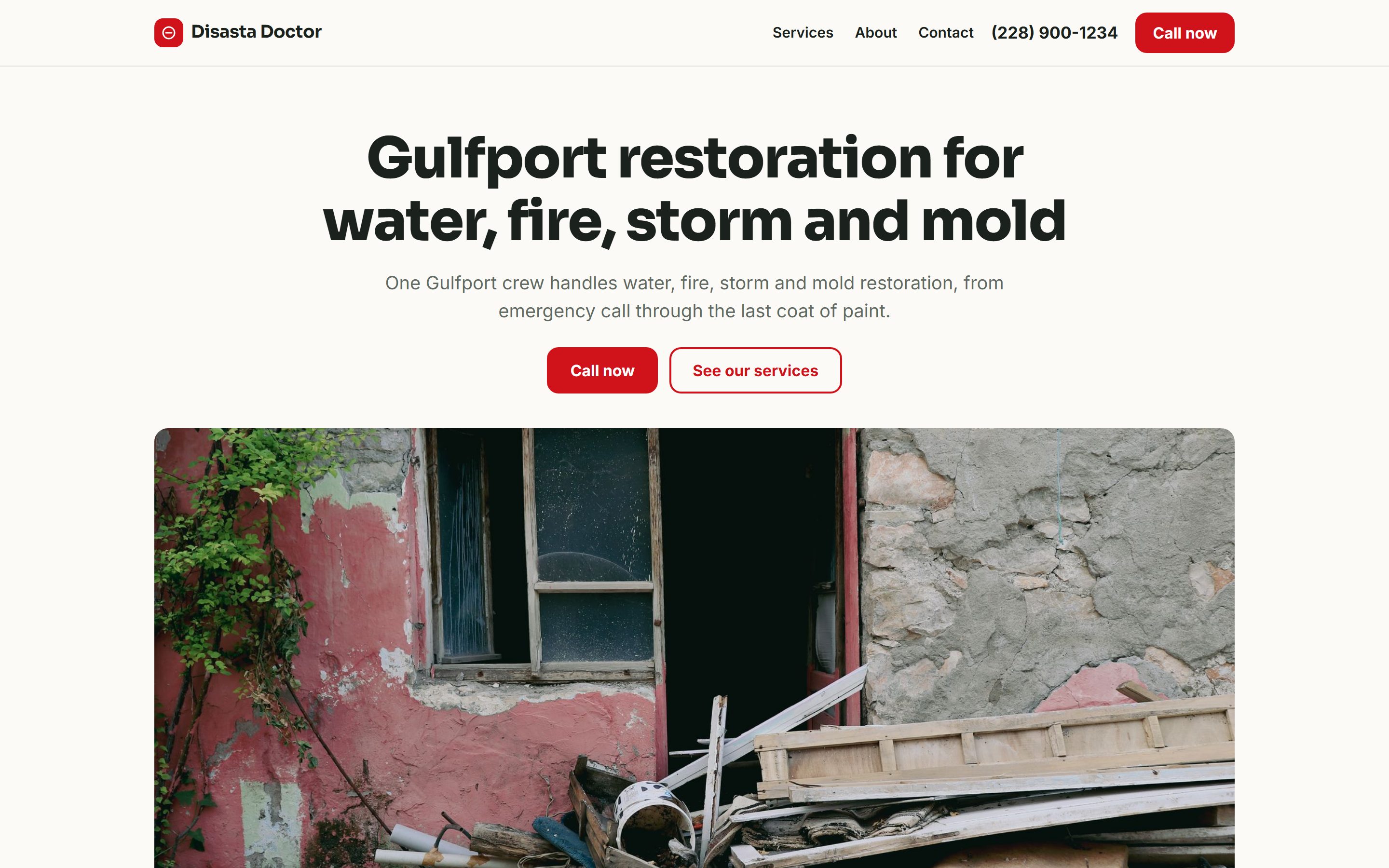 A site we built, on a desktop